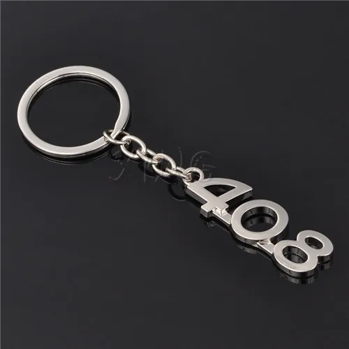 for 408 Keychain Автомобильные брелки брелок Авто цифровые Брелоки для ключей брелок крепление для peugeot 206 207 307 308 408 508 3008 автомобильные аксессуары - Название цвета: for 408 Keychain