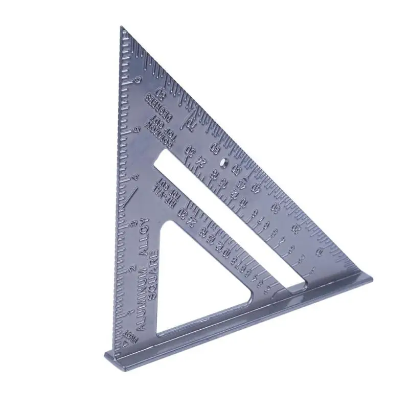 7 inch Metal Triangle Ruler Protractor 90 Degree Angle Inch Square Woodworking Measuring Instruments high quality | Инструменты