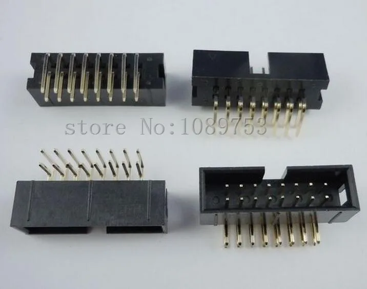 20 шт. 16 контактов 2x8 коннектор для штекера IDC прямоугольный 2 54 мм|angle connector|angle pin