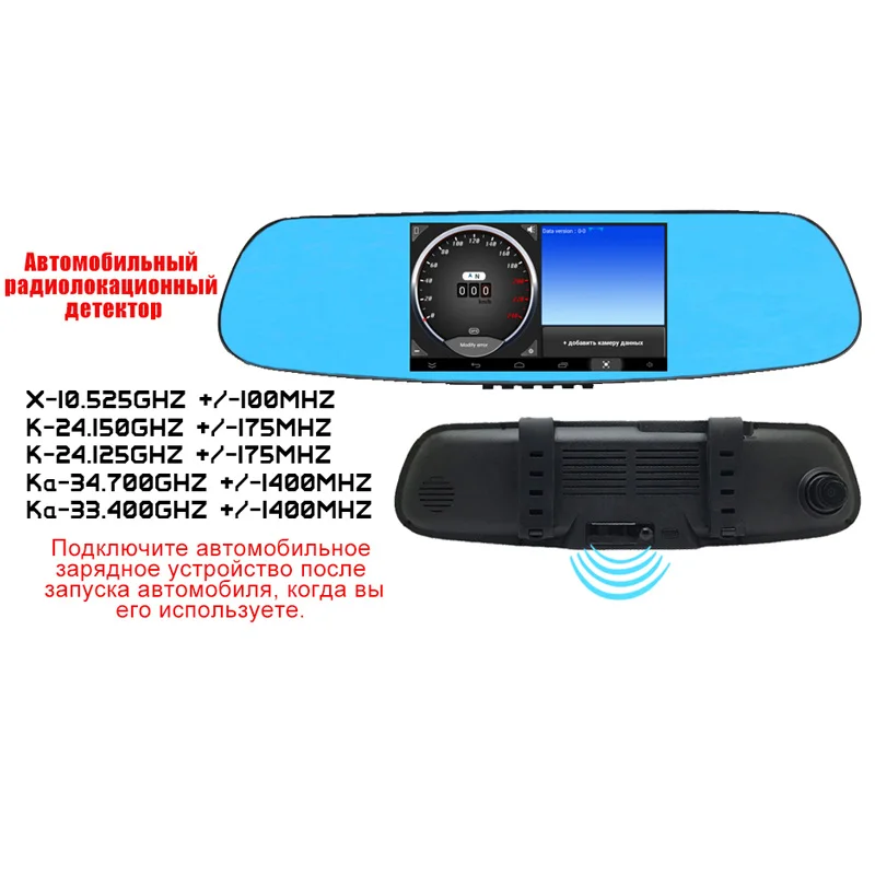AfmoDVR 5 дюймов сенсорный экран автомобильный dvr 3 в 1 Радар детектор Dash cam Android Wifi