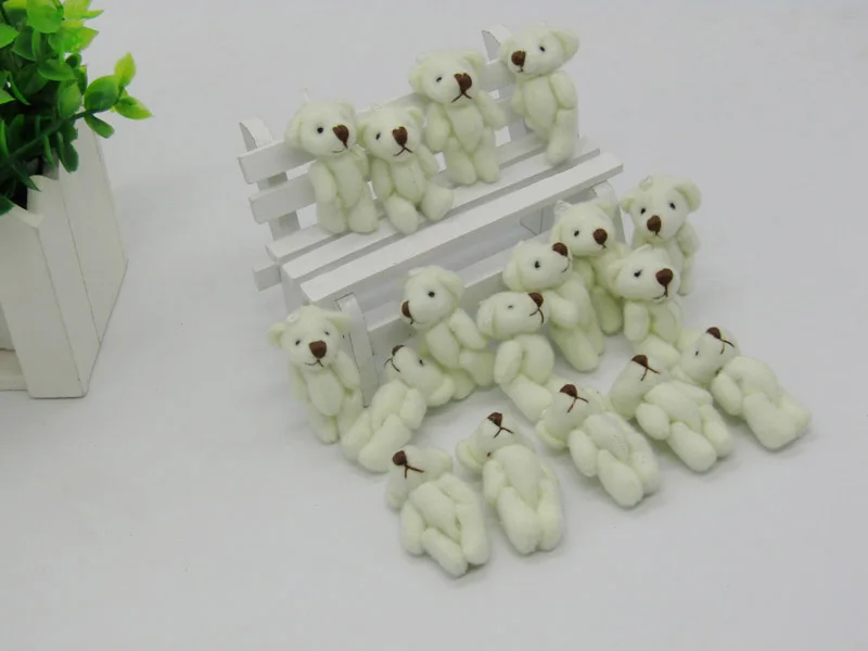 4,5 см, 100 шт./лот, Kawaii, маленькие мишки, мягкие плюшевые игрушки, мини-медведь, плюшевые игрушки, свадебные подарки, брелок GE098
