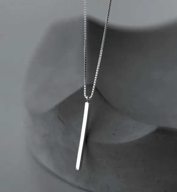 Реальный. 925 пробы Серебряные ювелирные изделия полированный Square Cube Lucky прямым