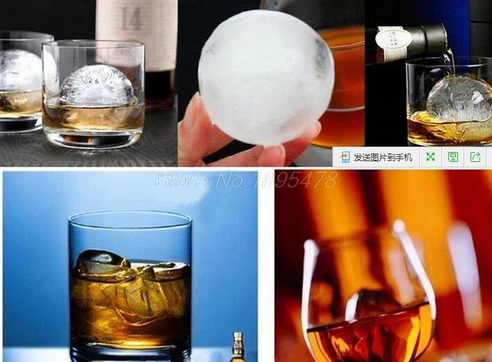 

150pcs 2.5 inch Silicone Ice Ball Maker Mold Sphere Large Tray Whiskey DIY Mould New Free Shipping