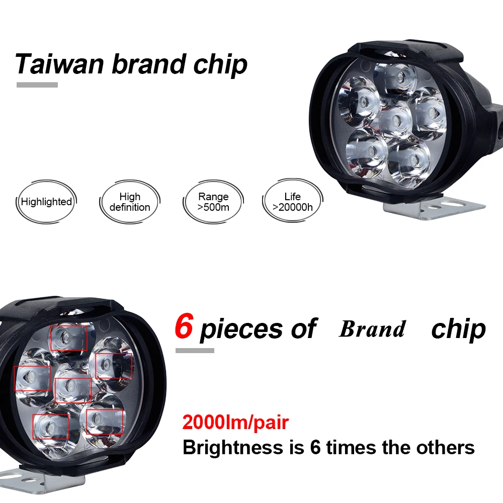 Светодиодсветильник фара для мотоциклов AcooSun 6000 лм К 12 В|light 12v|light ledlight led light |