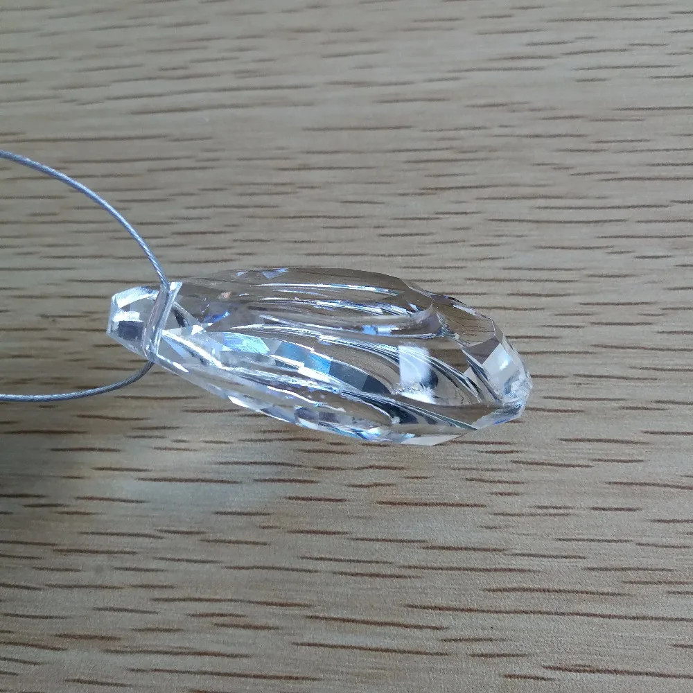 

76mm 6 pieces Clear Crystal Prism Suncatcher For Chandelier Glass Chandelier Crystal Parts Lamp Parts Home Decoration Crystals