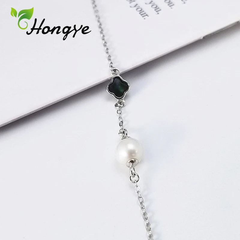 Hongye Clover кулон женский браслет Стерлинговое Серебро 925 пробы цепочка