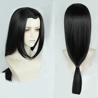 anime uchiha itachi 60cm long black styled ow hanzo shimada heat resistant hair cosplay costume wig free wig cap