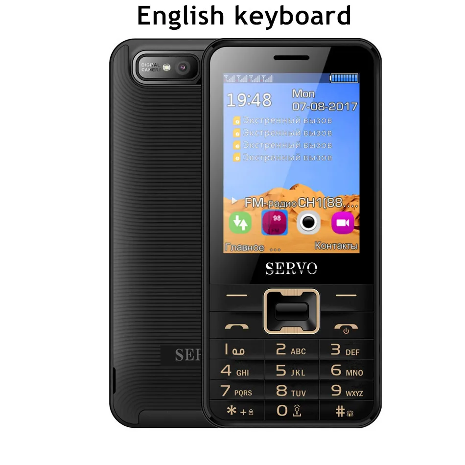Polar Night Black EN Quad Sim мобильный телефон 2,8 дюймов 4 sim-карты длинный режим ожидания телефон Bluetooth фонарик MP3 MP4 GPRS русский язык клавиатура Сотовый телефон - Цвет: Polar Night Black EN
