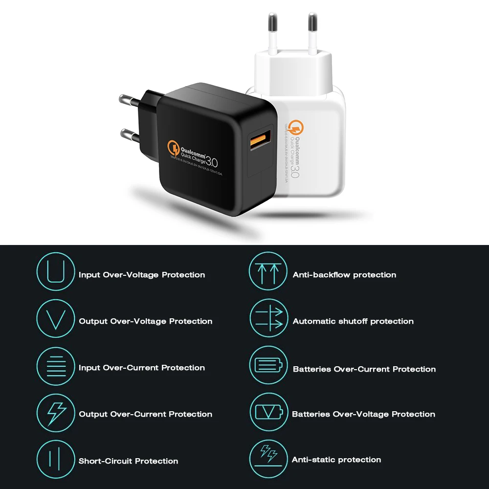 Suntaiho QC 3 0 USB зарядное устройство для iPhone/samsung/Xiaomi US путешествий настенное быстрое
