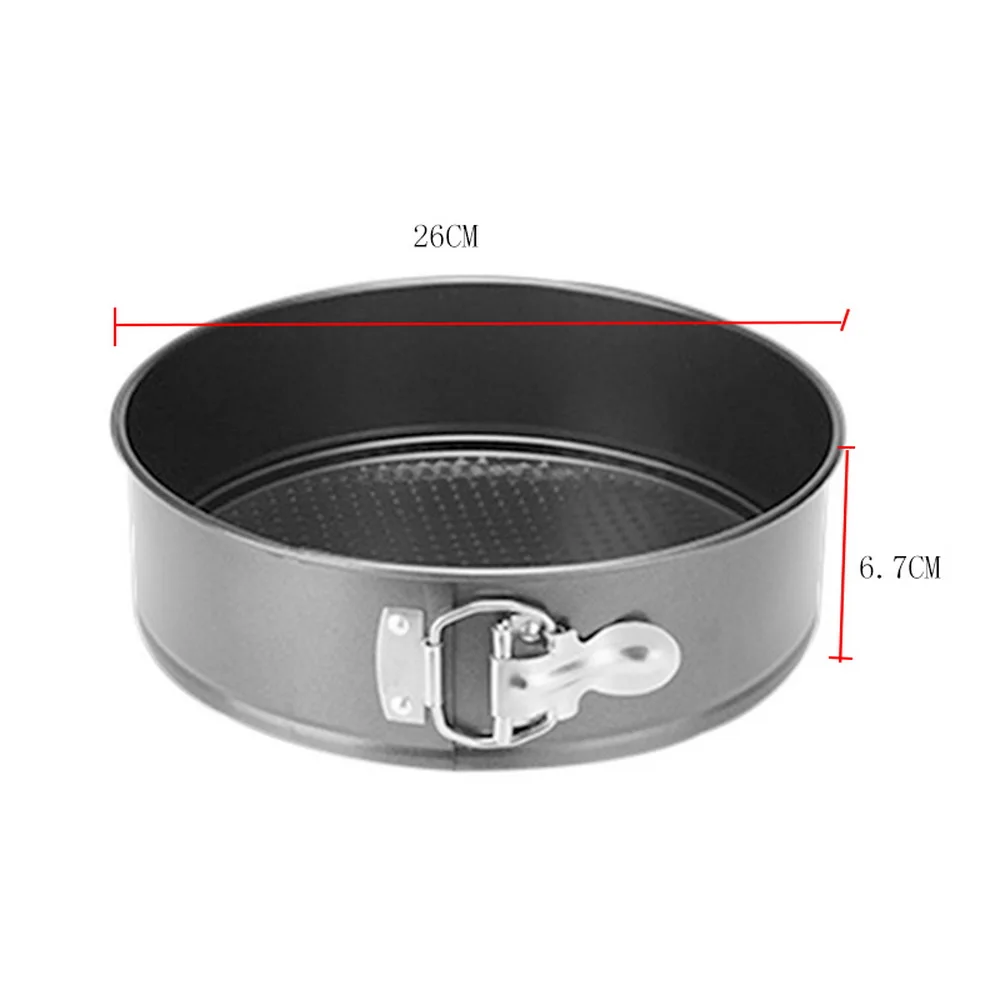 26cmx6.7cm 3 шт. формы для выпечки Кухонные сковороды форма для торта маленькая круглая форма для выпечки тяжелый углерод антипригарный Slipknot съемный базовый лоток - Цвет: 26cmx6.7cm