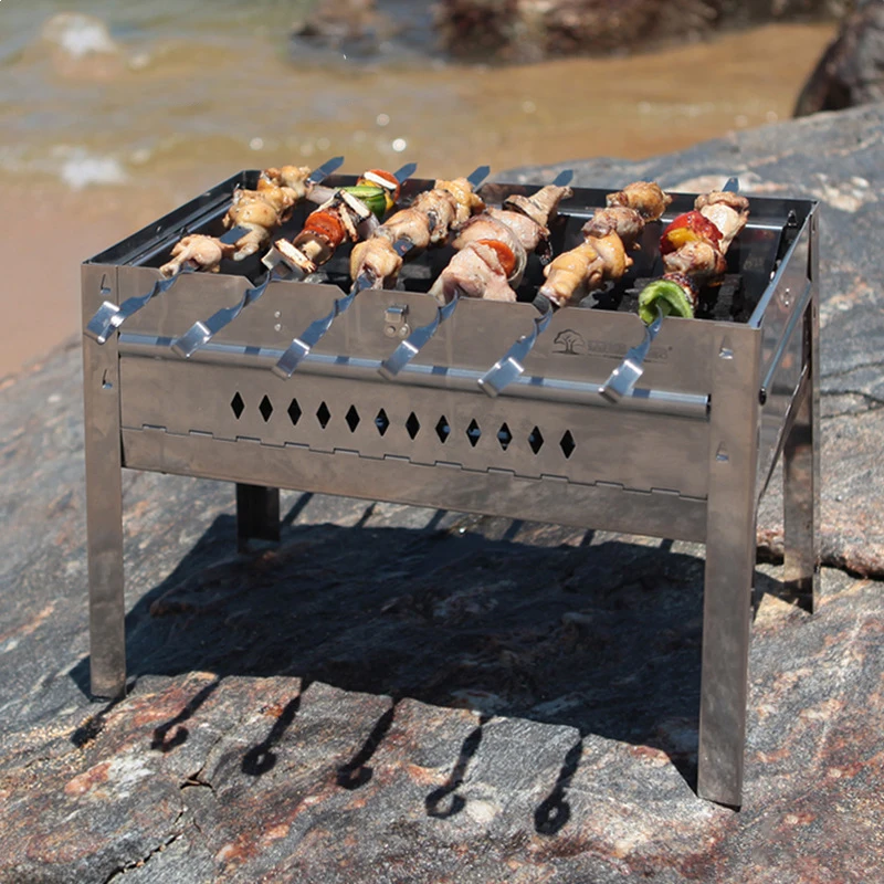 Высококачественный гриль для барбекю из нержавеющей стали уличный портативный