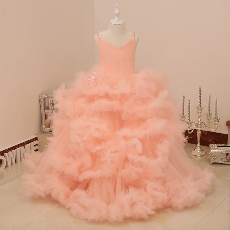 Пышные пышные платья для маленьких девочек Vestido Longo коллекция 2016 года бальное
