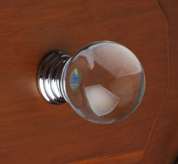 

10PCS/LOT K9 Crystal Kitchen Cabient Door Knob White Crystal(D: 30MM)