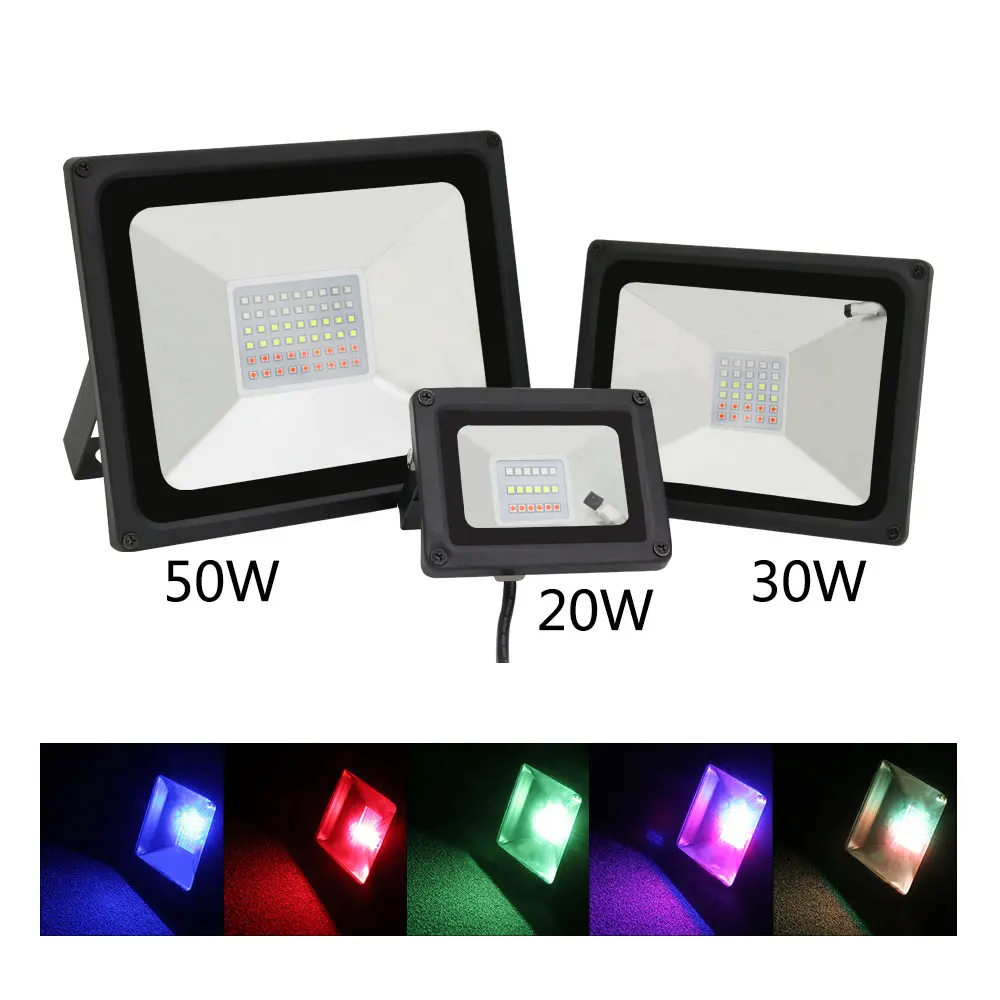 Светодиодный прожектор переменный RGB 20 Вт 30 50 Вт| |