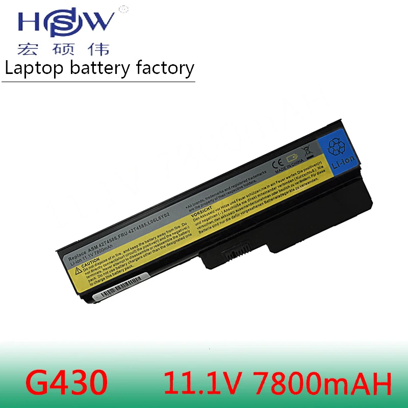 HSW 9 ячеек батареи для lenovo 3000 B460 B550 G430 G430A g430l g430m G450 G450A G450M G455 G530 G530A G530M G550 G555 N500|battery for