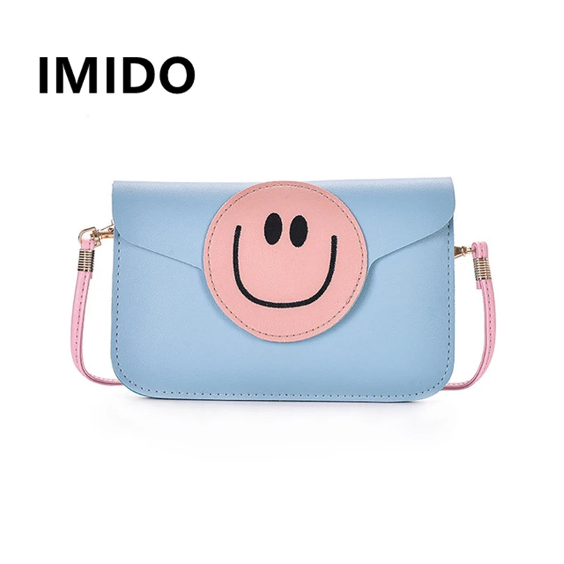 IMIDO 2019 летняя Новинка брендовая модная дикая улыбка маленькое плечо японский и