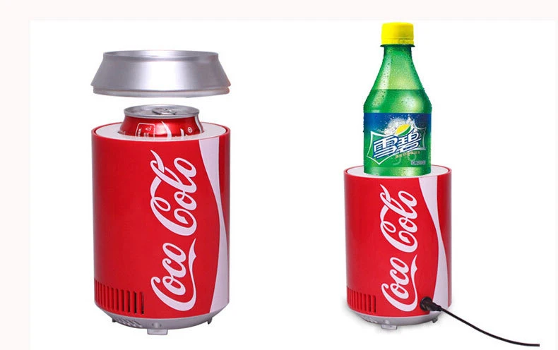 Usb холодильник охладитель нагреватель Cola бутылка двойного назначения для домашнего общежития DC 5 в 12 В автомобильный офисный холодильник компьютер охладитель вина