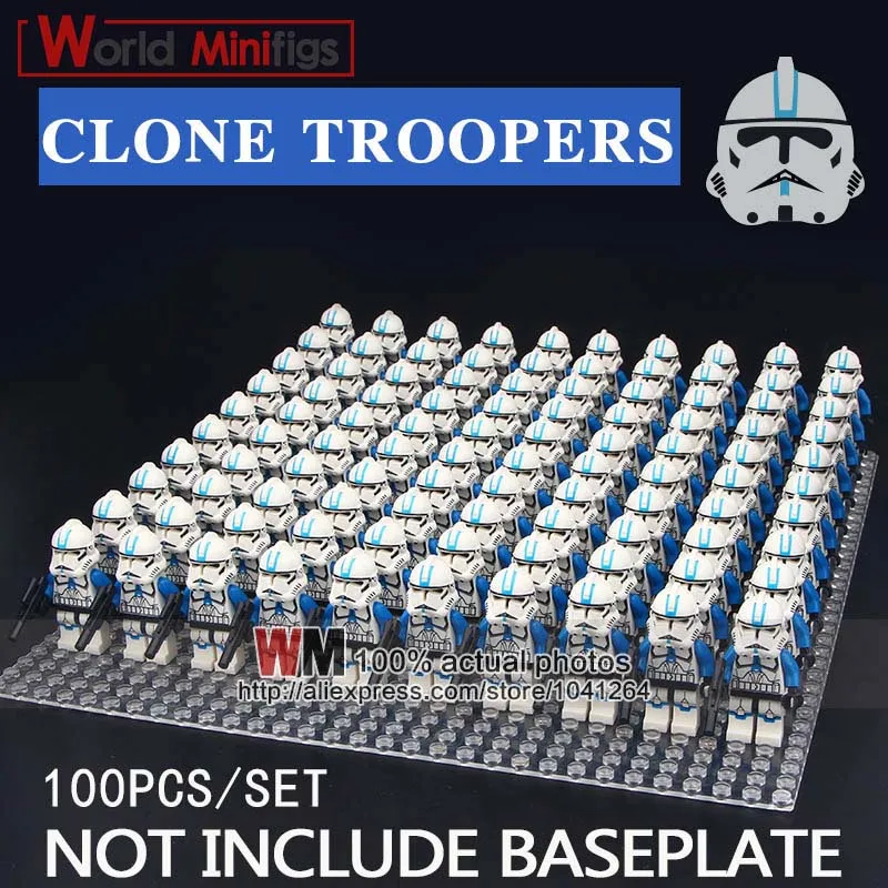 100 шт./лот, строительные блоки, клон, Trooper Swamp Trooper Corps Trooper, развивающие подарки, игрушки для детей