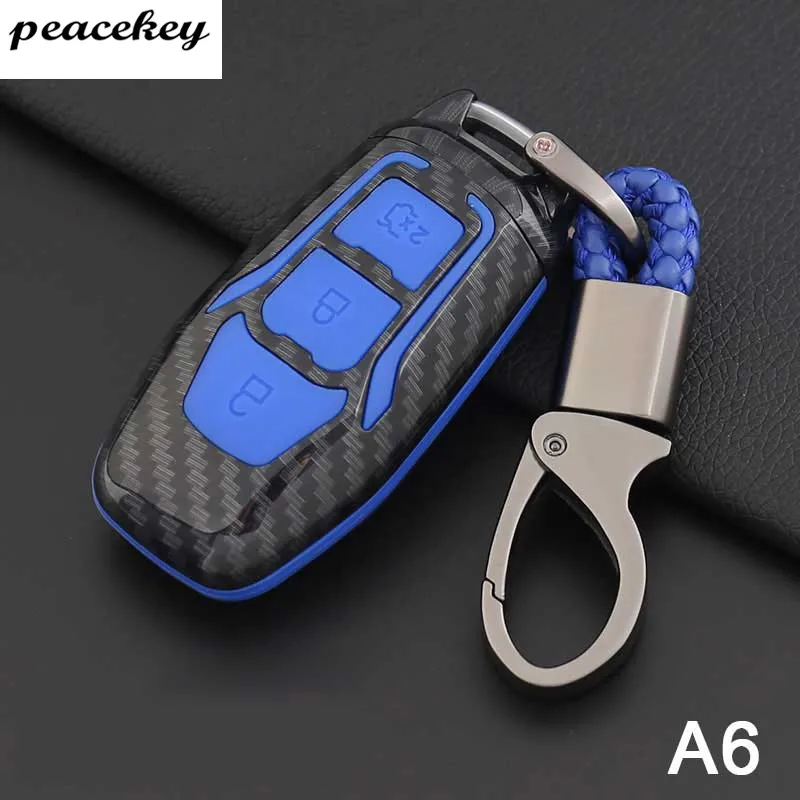 Карбоновый силиконовый защитный чехол для ключей для Ford Escort Mondeo Everest Ranger Fusion Auto Key Shell