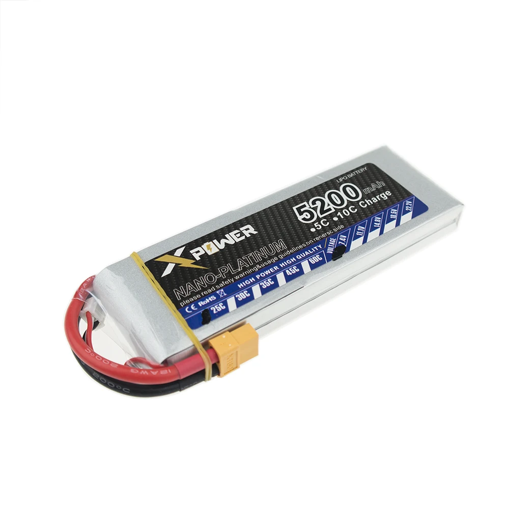 Литий полимерный аккумулятор XPower 2S 7 4 В 5200 мАч 25C 35C XT60 T EC5 для радиоуправляемого