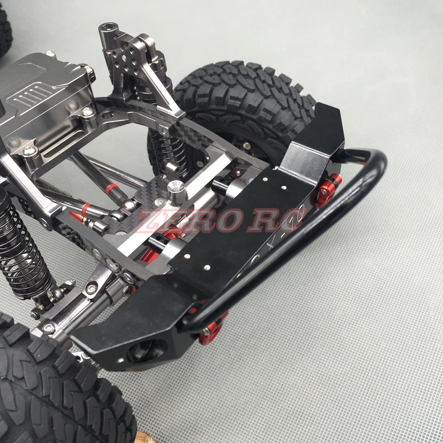 RC 1/10 осевой SCX10 CNC сплав яд передний бампер бык бар с буксирные скобы черный|axial
