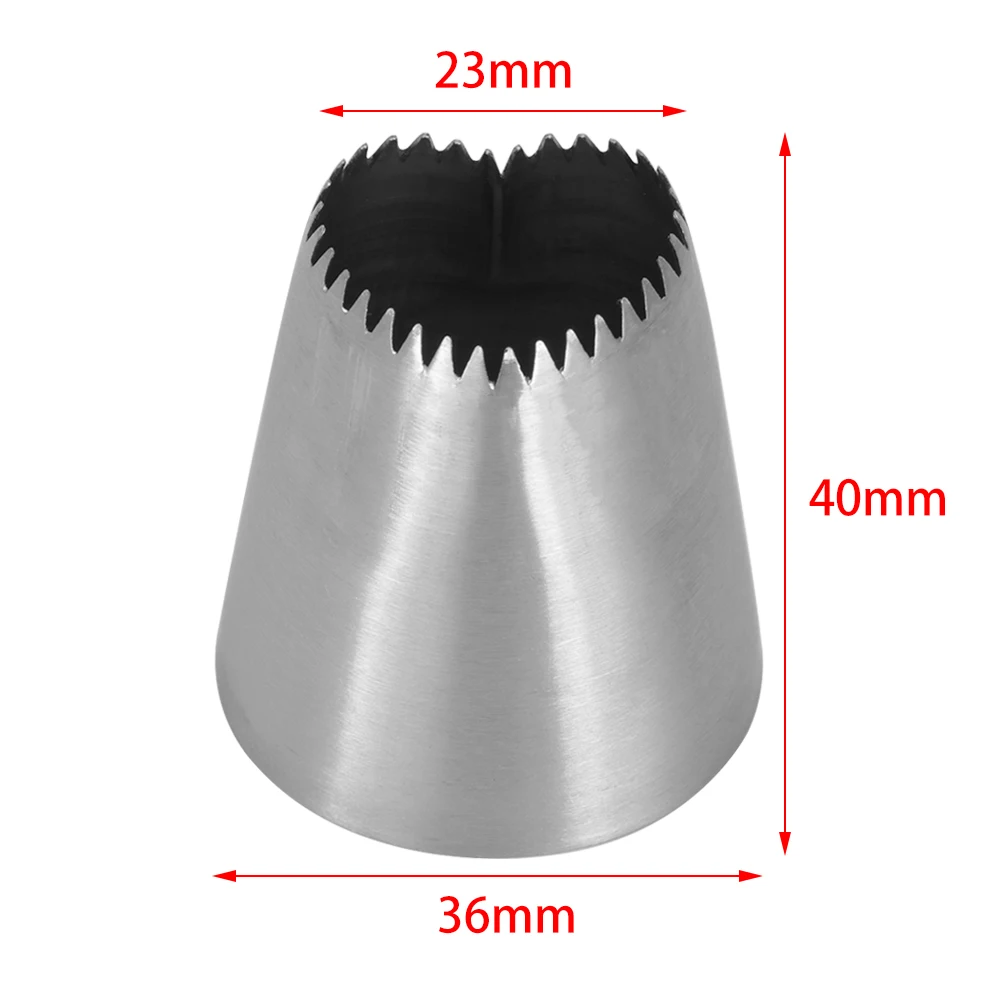 as picture 1 шт. Нержавеющая сталь Большая насадка для декорирования тортов насадка для крема глазури трубопроводов сопла инструменты для кондитерских изделий, кексов русская выпечка крем советы формы для выпечки - Цвет: as picture