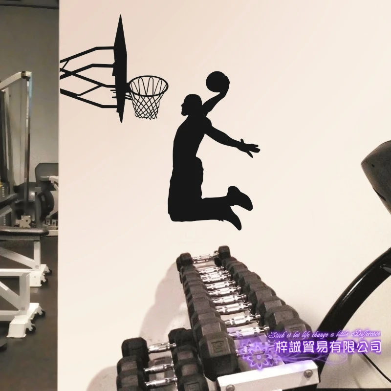 Наклейка Dunk с Баскетбольным игроком автомобильная наклейка Спортивная