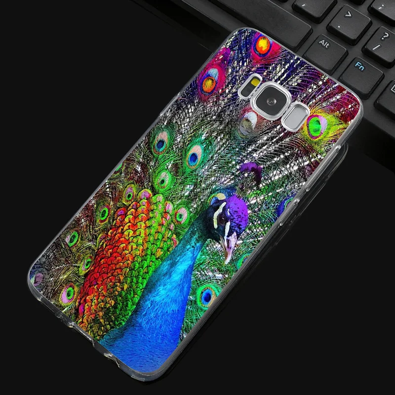 DREAMFOX N173 Павлин Мягкий силиконовый чехол из ТПУ для samsung Galaxy Note S 3 4 5 6 7 8 9 Edge Plus Grand