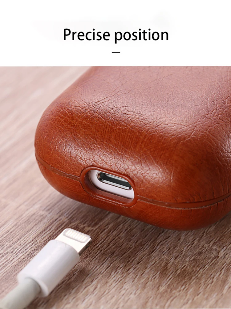 Роскошный чехол для наушников для Apple Airpods ремешок из натуральной кожи с кнопками чехол для наушников Аксессуары для наушников для Airpods чехол