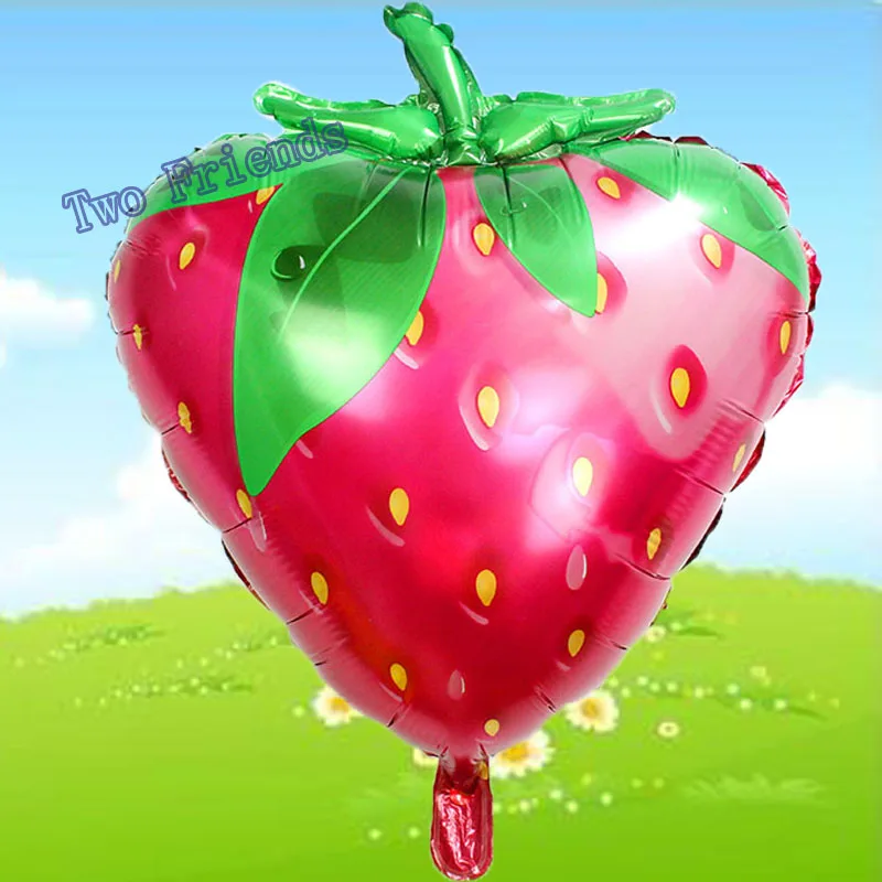 Large Strawberry Shape Aluminum Foil Balloons 5pcs Fruit Theme Wedding Birthday Party Decorations Kids Toys Child Gifts Globos | Дом и сад