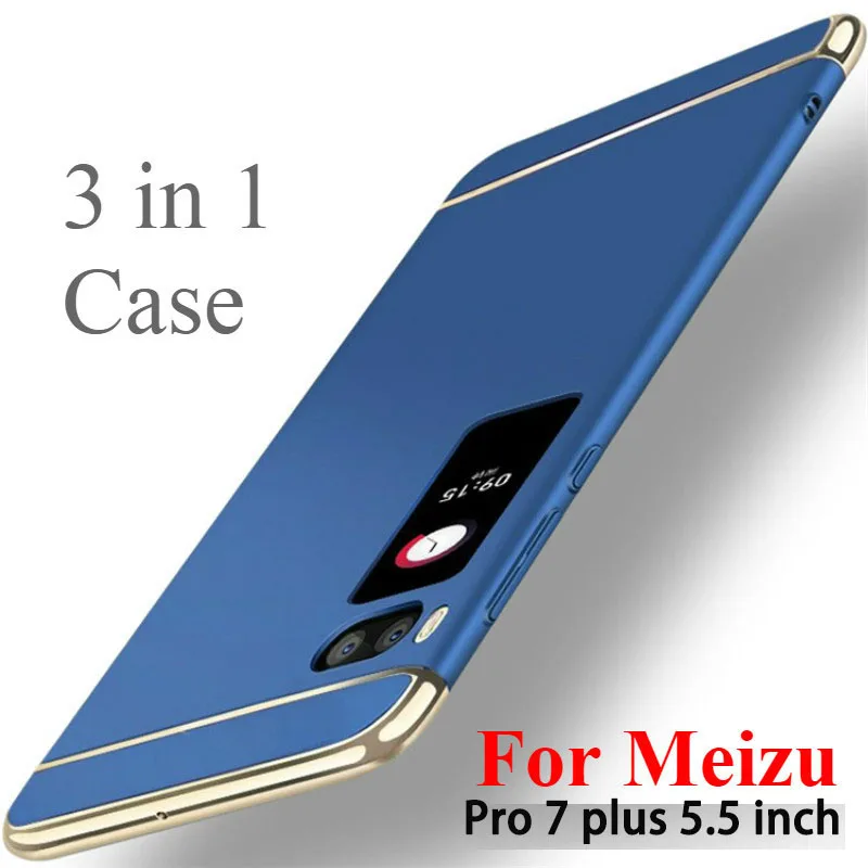 Роскошный чехол с покрытием для Meizu Pro 7 Plus полное покрытие Жесткий Бампер защита Pro7 3в1 5 дюймов|Бамперы| |