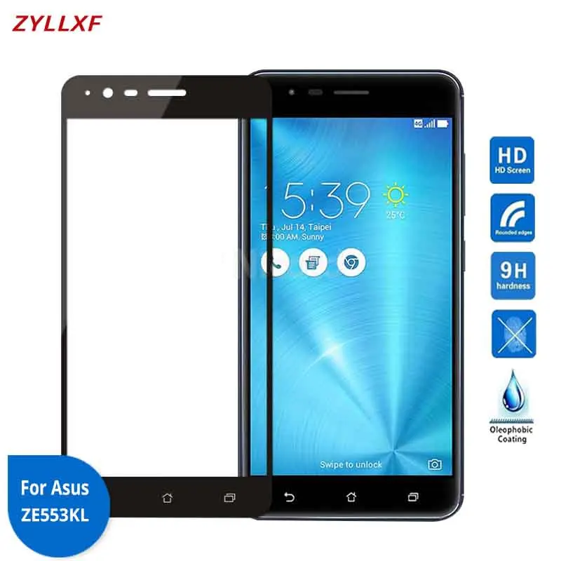 Для Asus Zenfone 3 Zoom ZE553KL закаленное стекло 5 дюймов 9H полное покрытие защитная пленка