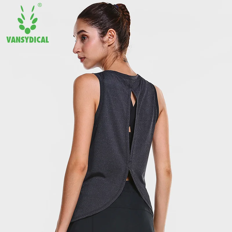 Женский спортивный бюстгальтер Vansydical майка для йоги фитнеса бега