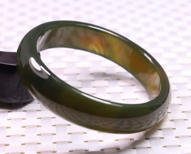 62 мм очень тонкий Редкий Натуральный темно-зеленый жадеитовый нефритовый