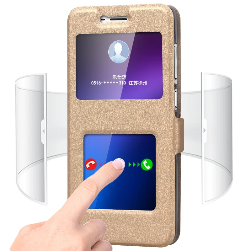 Xiaomi redmi 4 pro Простые case Smart View Окна PU Кожа Case Для Стенд Раскладной Телефон Обложка Free