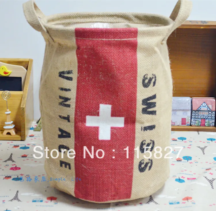 Бесплатная доставка! Натуральная льняная складная сумка для хранения с