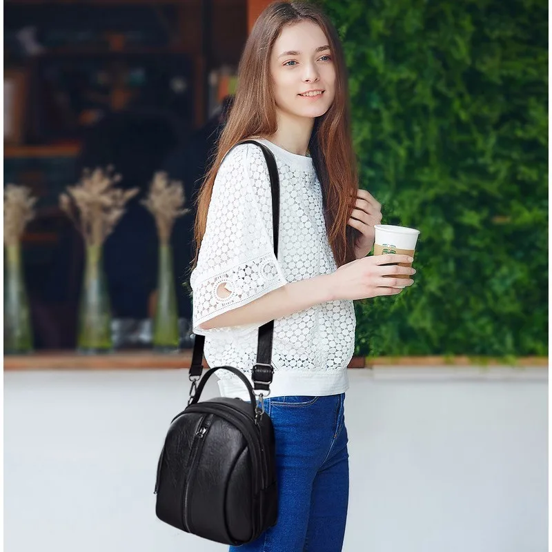 Женские кожаные рюкзаки Mochila Feminina винтажные высокого качества для девочек 2019 |