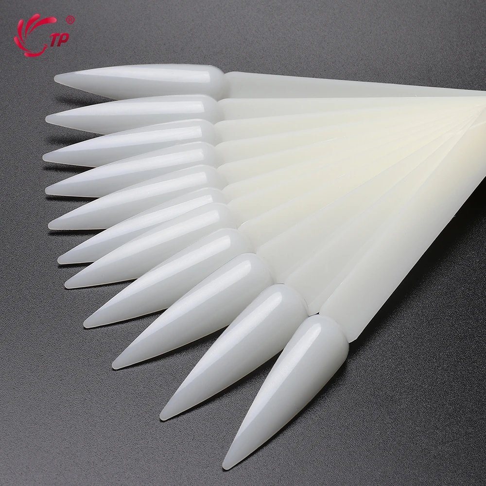 TP 1 комплект Цвет карты накладные ногти вентилятор прозрачный белый