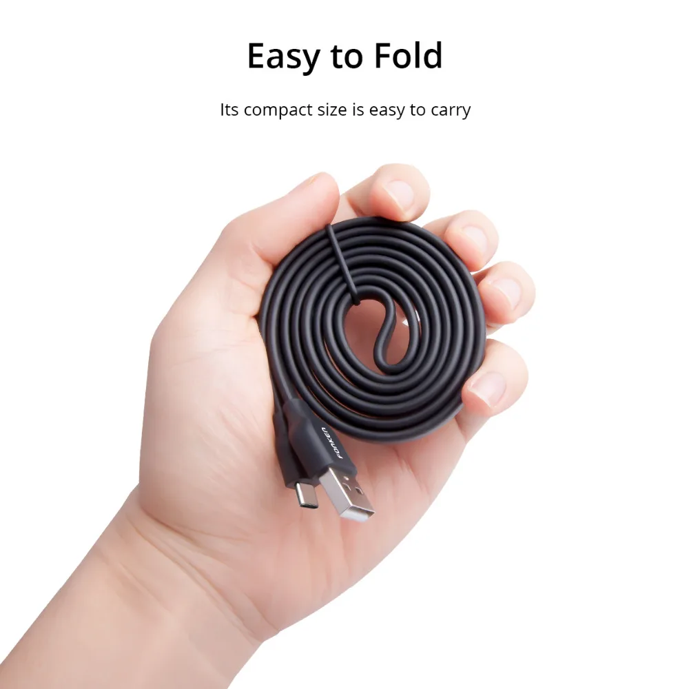 FONKEN Лапша USB Type C кабель Type-C зарядный 2128AWG 3A быстрое зарядное устройство шнур