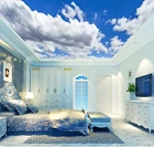 Большое небо потолок настенные 3d потолки Настенные обои с белыми облаками для гостиной и спальни 3d фрески синие настенные бумажные наклейки