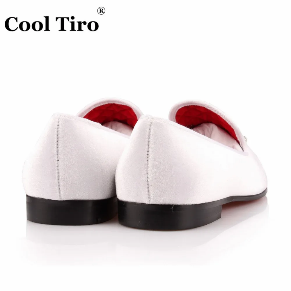 Стильные бархатные Лоферы ручной работы TIRO роскошная мужская обувь со стразами