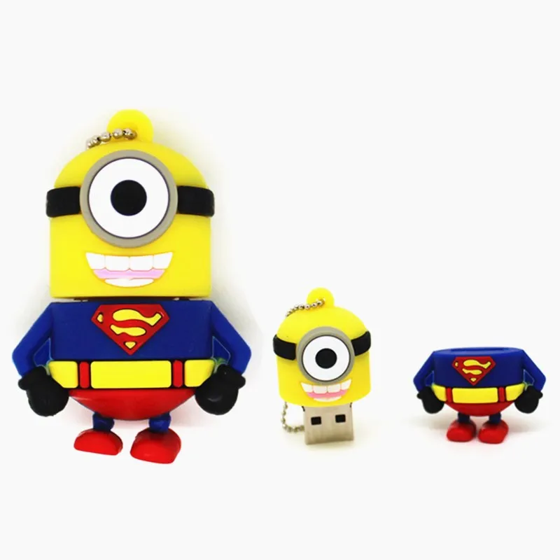 USB флеш-накопитель с героями мультфильмов Super Hero 8 ГБ 16 4 Гб флешка миньонами 64 32