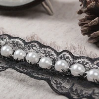 2018 hot sale high quality 3 5 cm manual wear bead lace band pearl lace hand m3501