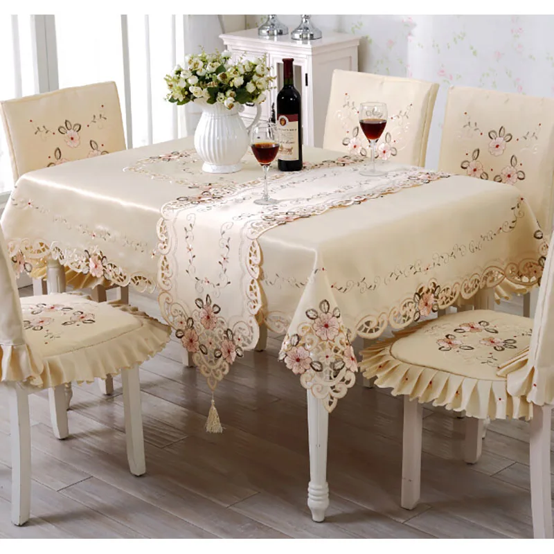 Вышитая скатерть Классическая Цветочная круглая квадратная Manteles Para Mesa Nappe Bugaboo