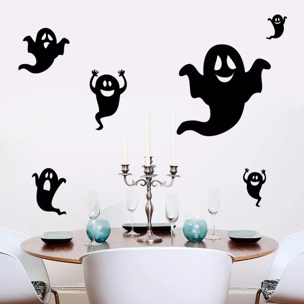New Arrival ghost Sticker Decal Removable Halloween Festival Decor Black DIY Poster Wallpaper Party Home Decoration | Дом и сад