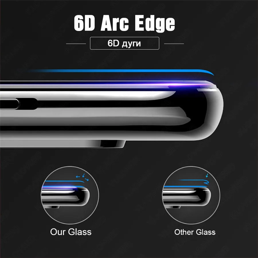 6D Full Cover Tempered Glass For OnePlus 7 Glue Screen Protector 6 6T 5T Protective Film | Мобильные телефоны и