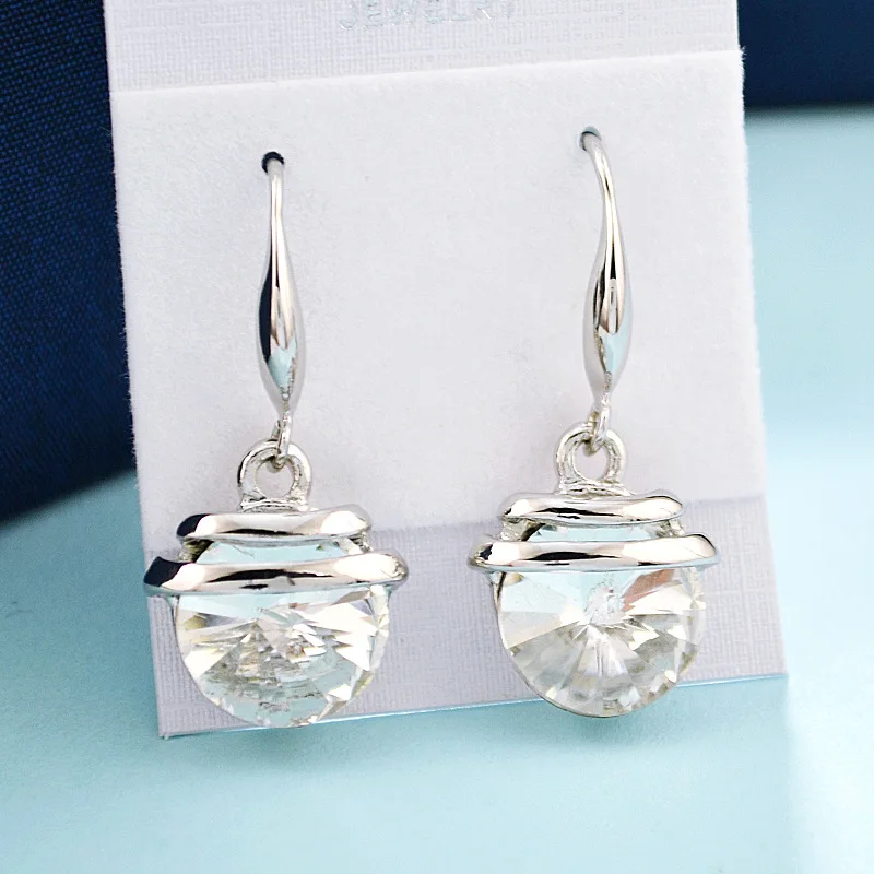 2017 новые модные серьги с кристаллами в европейском и американском стиле