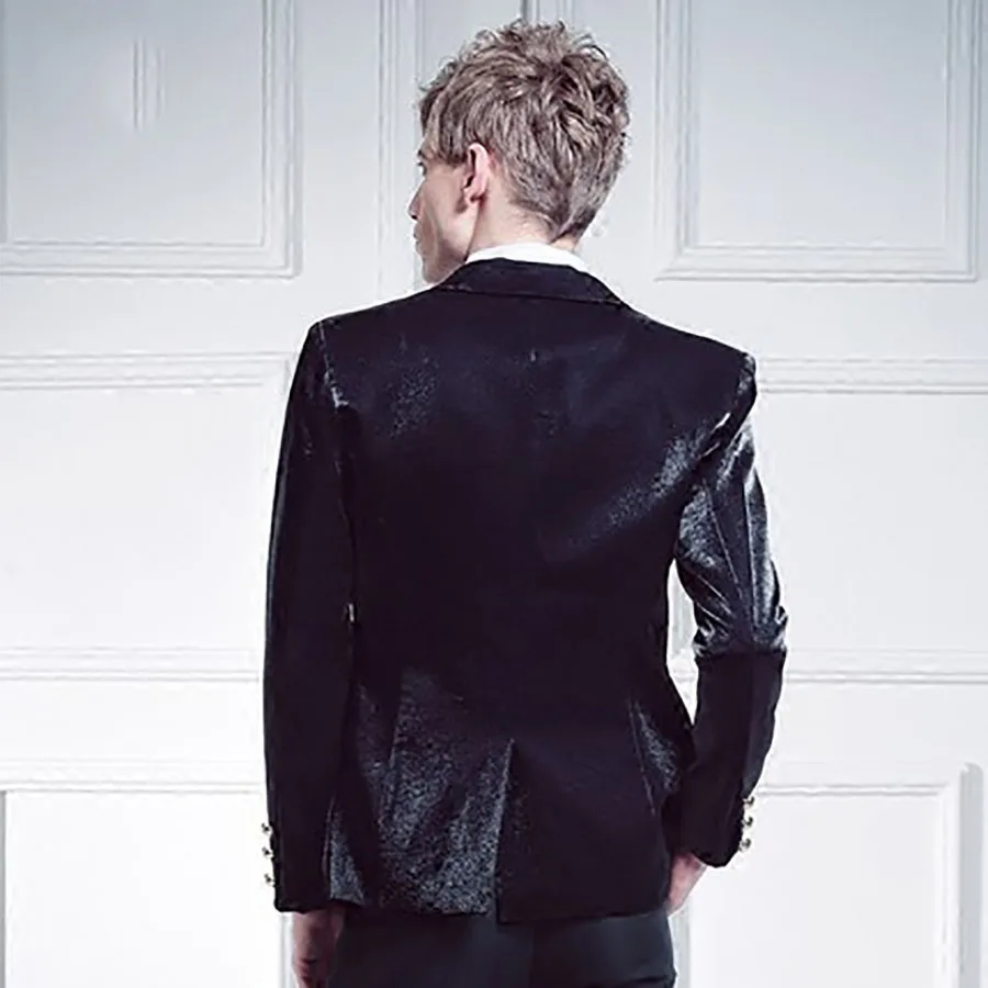 Размера плюс Блейзер Slim Fit Повседневное вечерние костюм Для мужчин на одной