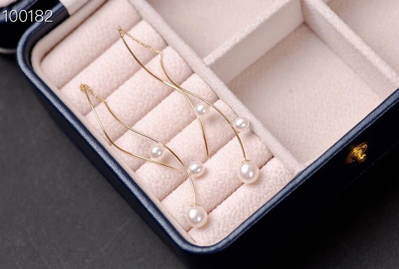 Sinya 18 k золотые серьги-капли с кисточками с натуральным круглым высоким блеском и жемчугом, модный дизайн, Новое поступление для женщин, девушек