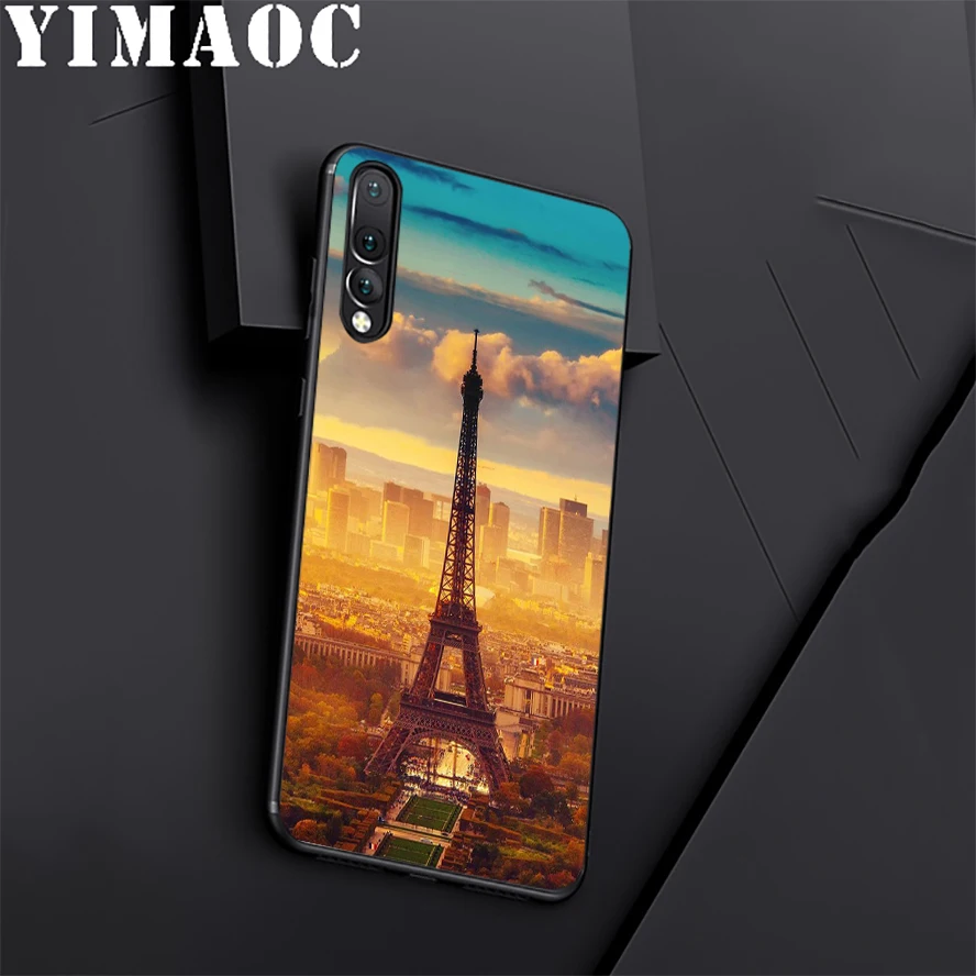 YIMAOC Eiffel tower Love Paris Silicone Case For Huawei Honor Mate 10 P20 P10 P9 P8 P Smart Y6 6A 7A 7X 7C Lite Pro 2017 2018 |